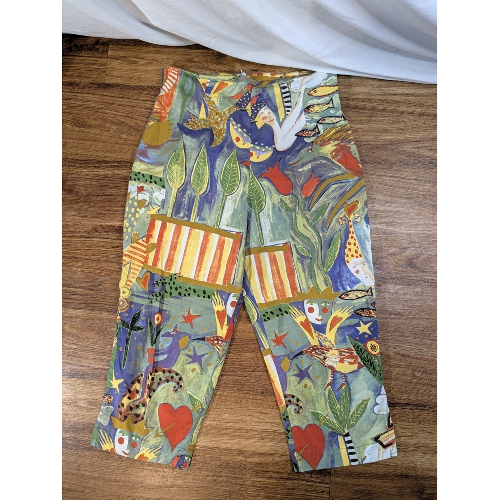 Dorothy Schoelen Platinum For Play Size 10 Art To wear Capri Pants